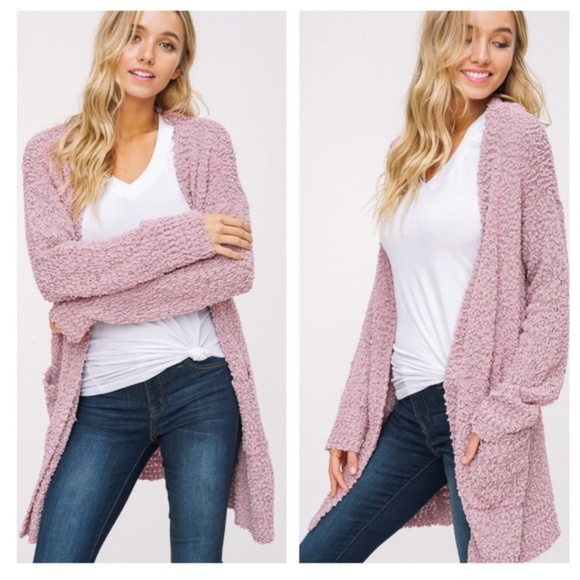 Sweaters - *SOLD* Chunky Knit Popcorn Cardigan